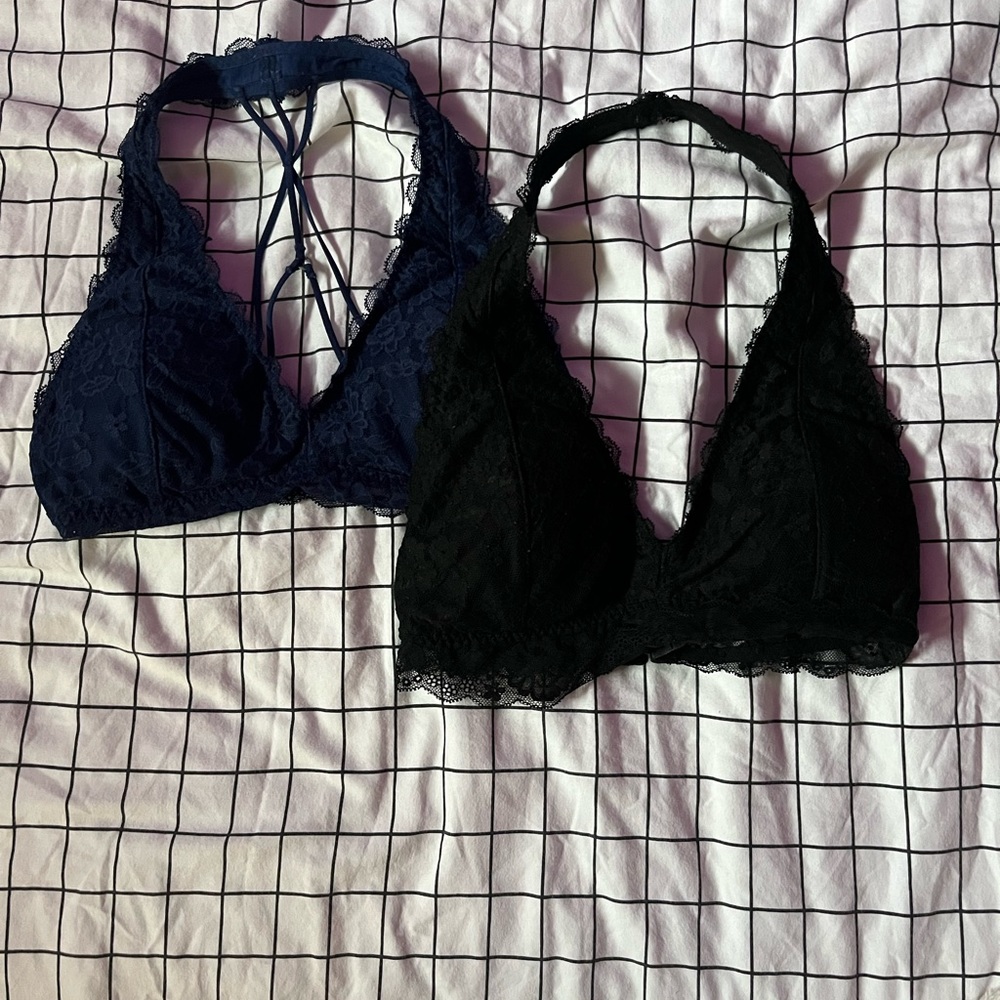 hollister lace bralettes